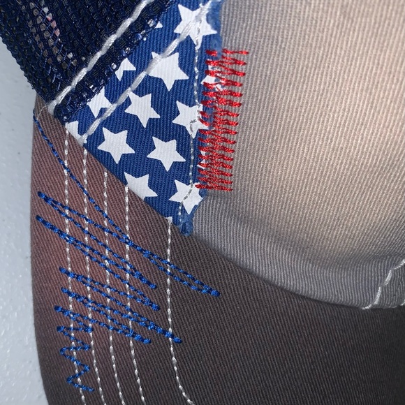 Catchfly Women's "Land of the Free" Distressed Ponytail Baseball Hat/Cap-OS NWT - Picture 8 of 14